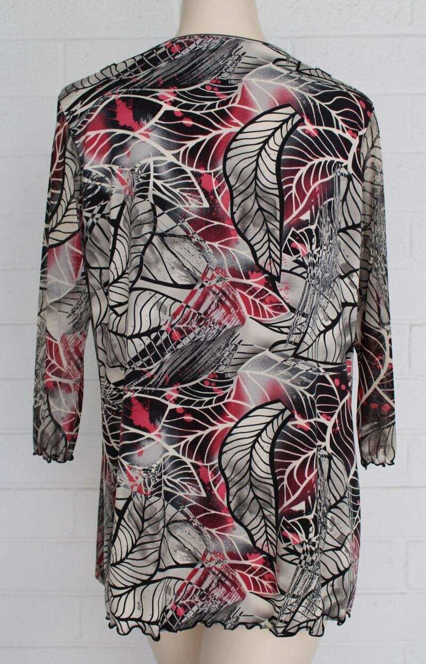 ANAC by Kimi XL Art to Wear Multi Fabric Grommet Trim Colorful Pullover Y2K Top - Picture 3 of 7